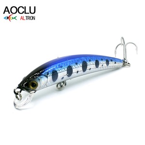 AOCLU Slim Body smoking Minnow 50mm 2.6g picchiata bassa 0.4m Deep Hard Bait Wobbler Jerk con gancio VMC - Product Image 2