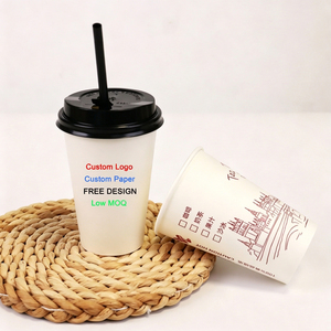 Gobelets en papier jetables à paroi simple pour café, de 8 oz à 22 oz, avec couvercles, pour tailles 8 oz, 12 oz, 14 oz, 16 oz, 22 oz, à faible MOQ et prix abordable - Product Image 4