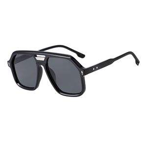 OEM In Stock New Arrival <b>Men's</b> Two Bridge Sunglasses Full Rim Plastic Frame 100%UV400 Protection Outdoor Use,Custom logo - Product Image 6