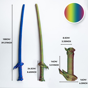 Katana télescopique imprimé en 3D, épée en plastique à lancer par gravité, jouet de décompression pour les fans d'anime et les écoliers de l'art des armes - Product Image 6