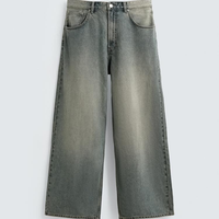 Vente en gros de jeans tendance personnalisés avec logo, style baggy homme, haute qualité, Y2K, taille haute, pantalon baggy rétro pour hommes