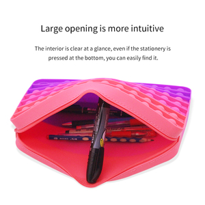 Estuche de Silicona para Lápices con Diseño de Burbujas, Estuche de Gran Capacidad, Portátil, para la Escuela, Bolsa para Lápices con Cierre - Product Image 3
