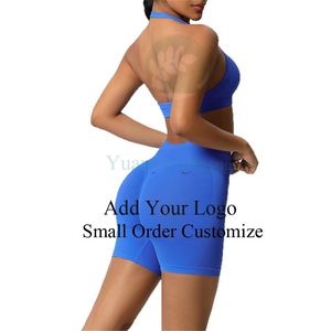 Conjunto de Shorts y Sujetador Deportivos Elásticos de Secado Rápido para Yoga y Entrenamiento para Mujeres y Niñas - Product Image 3