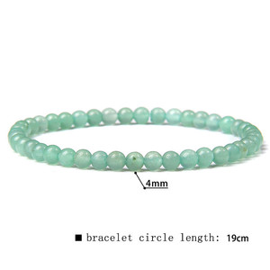 Bracelet extensible en pierres naturelles de 4 mm, perles de cristal de guérison, mini-gemmes rondes, agate, bracelet énergétique, cadeaux pour femmes et hommes - Product Image 6