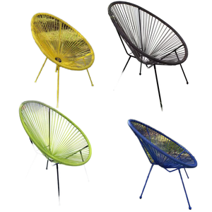 <span class=keywords><strong>Chaise</strong></span> de jardin en osier moderne avec structure en aluminium, design <span class=keywords><strong>Acapulco</strong></span> portable et luxueux pour une utilisation en intérieur/extérieur - Product Image 4