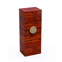 Caja de Regalo de Madera Hecha a Mano para Vino, con Capacidad para una Sola Botella, Compartimento Independiente, Caja de Regalo Abierta para Vino