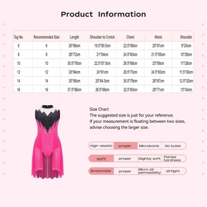 Traje de Danza Lírica para Niñas de 6 a 16 Años, Leotardo, Mono para Presentaciones, Clases de Danza, Ropa de Práctica, Fabricante - Product Image 6