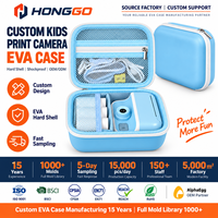 Étui HongGo pour appareil photo enfant, imprimé, personnalisé, en EVA, étanche, écologique, portable, antichoc, avec fermeture éclair, 2-3