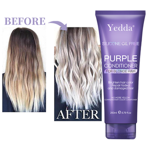 Set di shampoo viola da 260 ml molto venduto, illumina i <span class=keywords><strong>capelli</strong></span> <span class=keywords><strong>dorati</strong></span> e rimuove i toni giallastri, prezzo all'ingrosso di fabbrica - Product Image 2