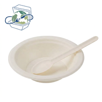 Lot de couverts en bagasse de canne à sucre naturelle, vaisselle de qualité alimentaire, cuillères jetables pour pique-nique et camping en extérieur