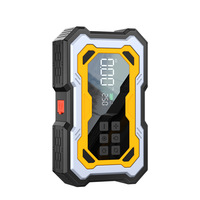 Portable 6000mAh Car Jump Starter with Air Compressor Tire Inflator, Power Bank & LED Emergency Light