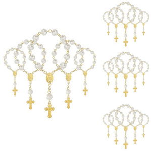 Croix en or de 6 mm, cadeaux de prière pour baptême, baptême de bébé, fête de naissance, souvenirs pour les invités - Product Image 3