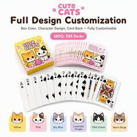 Cartes à Jouer Personnalisées de Dessins Animés, Cartes de Tarot Écologiques, Durables, Portables, Personnages Mignons Personnalisés, Boîte Cadeau Familiale en Papier