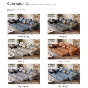 Sofá Cama Modular Moderno, Creativo, Multifuncional, de Tela, <span class=keywords><strong>con</strong></span> Almacenamiento, de Doble Uso, <span class=keywords><strong>con</strong></span> Estructura de Madera, de 3 Plazas, para Sala de Estar - Product Image 4