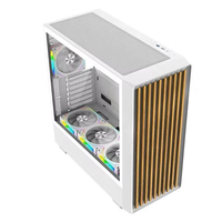 Boîtier PC de jeu Zeromaster de haute qualité, boîtier PC ATX avec panneau frontal en bois, prend en charge les refroidisseurs à eau de 240 mm et 360 mm