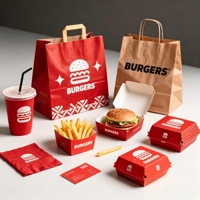 Boîte à frites jetable en papier pour emporter, emballage alimentaire personnalisé pour ailes de poulet, boîtes à hamburgers, conteneur pour plats à emporter rapides