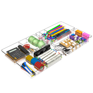 OWNSWING-Contenedores de almacenamiento de plástico para nevera, nuevo diseño, organización de despensa con divisores extraíbles, organizador de cajones de escritorio - Product Image 4