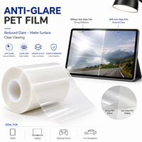 Film en rouleau PET OEM personnalisé, haute transparence, revêtement AR, protection d'écran tactile souple optique pour mobile