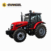 Tracteur agricole 120HP 4WD LTC1204 avec chargeur frontal et rotavator, tracteur agricole économique