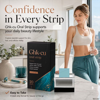 Bandes buccales GHK-Cu de qualité supérieure : Mélange de peptides de cuivre pour la beauté, favorise la vitalité des cellules cutanées et capillaires, dissolution rapide