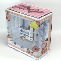 Boîtier PC de jeu NPC AIR Kirbys Custom Anime Vertical en alliage d'aluminium avec verre trempé sur tout le côté, format M-ATX Mini Mid-Tower, standard ATX