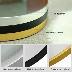 <span class=keywords><strong>Miroir</strong></span> <span class=keywords><strong>de</strong></span> <span class=keywords><strong>salle</strong></span> <span class=keywords><strong>de</strong></span> <span class=keywords><strong>bain</strong></span> à éclairage LED <span class=keywords><strong>rond</strong></span> personnalisé en usine avec cadre en aluminium noir - Product Image 4
