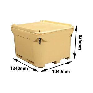 <span class=keywords><strong>Caisse</strong></span> rotomoulée industrielle à roulettes pour le transport de poissons et de fruits de mer en charge lourde - Product Image 2