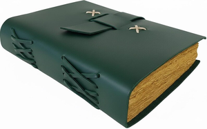 สมุดบันทึกหนังทำมือ กระดาษขอบดิบแบบโบราณ สมุดวาดภาพสำหรับเดินทาง สมุดจดบันทึกแบบเรียบง่ายสำหรับเขียนและวาดภาพ - Product Image 5