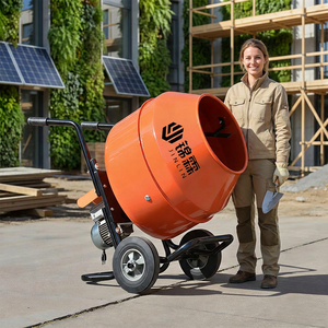 Mezcladora de Concreto Eléctrica de 140L y 375W, Mezcladora de Cemento Portátil de Alta Resistencia para Obras de Construcción - Product Image 5