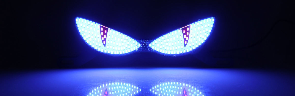 ไฟตาแมว - กระพริบสีแดงและสีน้ำเงิน