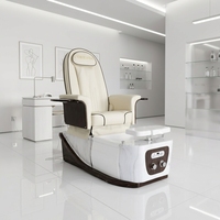 Spa pour les ongles professionnel de luxe européen unique, pédicure, bain à remous électrique, acier inoxydable, massage des pieds réglable en verre/plastique