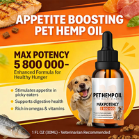Gouttes Multivitaminées Sédatives pour Animaux de Compagnie à l'Huile de Chanvre – Soutien Articulaire, Santé Cutanée, Soutien Immunitaire – Supplément Liquide Oral pour Chats