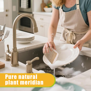 Éponges de cuisine en cellulose de loofah, double face, non abrasives, éponges naturelles pour le nettoyage, réutilisables, écologiques - Product Image 2