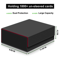 Boîtes de cartes de grande capacité avec boîtier de cartes à collectionner horizontal à verrouillage magnétique Boîte de cartes à collectionner personnalisée pour UG/Magic/Yugioh/TCG