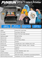 Impresora FUNSUN con Buen Servicio, Impresora DTG para Camisetas, Máquina de Impresión de Una Sola Estación de Trabajo, Tamaño A4, Impresora Digital Directa a Prenda