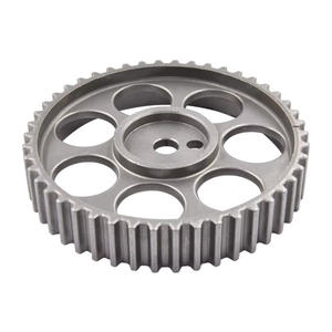 Precisione in alluminio lavorato a CNC 49 denti sperone pompa olio carrucola componente in metallo anodizzato grigio personalizzato - Product Image 1