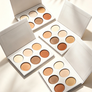 <span class=keywords><strong>Palette</strong></span> de <span class=keywords><strong>contour</strong></span> et de fond de teint crème naturelle waterproof à couvrance totale, végane, marque privée, avec correcteur blanc - Product Image 1