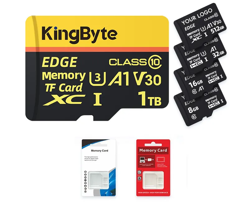 بطاقة ذاكرة صغيرة SD بسعة 64 جيجابايت/128 جيجابايت V30/A1 متوافقة مع هواتف DVR MP3 أجهزة لوحية PC بطاقات ذاكرة بلاستيكية للكاميرات