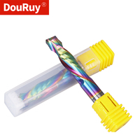 Fraise à bout double en carbure de tungstène DouRuy pour machine-outil CNC, fraise à compression haut-bas