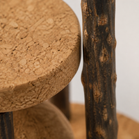 Juguete para Gatos de Corcho con Forma de Reloj de Arena, Juguete Interactivo de Madera Natural con Bola de Rompecabezas para Gatos de Interior