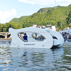 Catamaran de luxe <span class=keywords><strong>pour</strong></span> 2 à 5 personnes Yacht gonflable électrique Pvc & Hypalon Installation facile et auto-videur <span class=keywords><strong>pour</strong></span> la dérive Point de chute total - Product Image 1