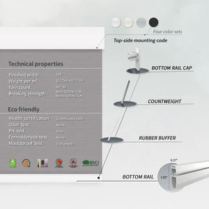 Persianas Enrollables Inteligentes Inalámbricas de Alta Calidad con Sistema de Parada Libre y Persianas Enrollables Zebra para Interiores - Product Image 4