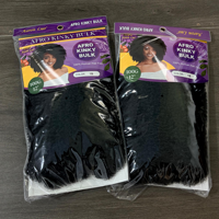 FASHION IDOL Estensioni per Dreadlock in Capelli Sintetici Afro Kinky Bulk da 12 Pollici 100g, per Riparazione Loc, Intrecciare e Annodare, Trama Singola Stretta