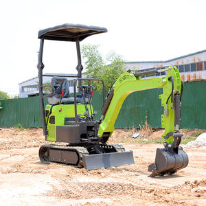 Mini-excavatrice certifiée CE avec déplacement latéral du bras, 1 tonne, excavatrice à chenilles agricole, commande PLC, moteur diesel, 1 an de garantie sur le moteur de la pompe - Product Image 3