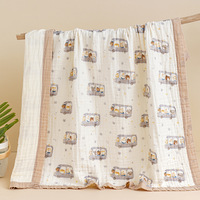 Couverture en mousseline de coton tissée pour bébé nouveau-né, séchage rapide, hypoallergénique, antimicrobienne, imprimé animal, pour la salle de bain