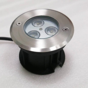 Lumière LED encastrée au sol en acier inoxydable pour extérieur, blanc chaud/blanc froid, IP68, 3W, pour place publique et allée - Product Image 3