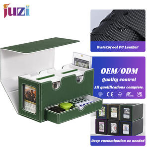 Boîte de rangement Juzi personnalisée en cuir PU écologique, portable, capacité 280+ cartes, chargement double face, pour cartes TCG Yu-Gi-Oh <span class=keywords><strong>et</strong></span> Pokémon - Product Image 1
