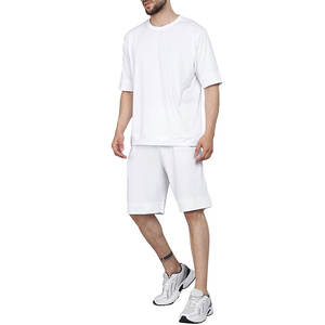 Produit à forte demande Dernière collection d'été Ensemble short pour homme Ensemble double respirant et décontracté avec logo brodé personnalisé - Product Image 2
