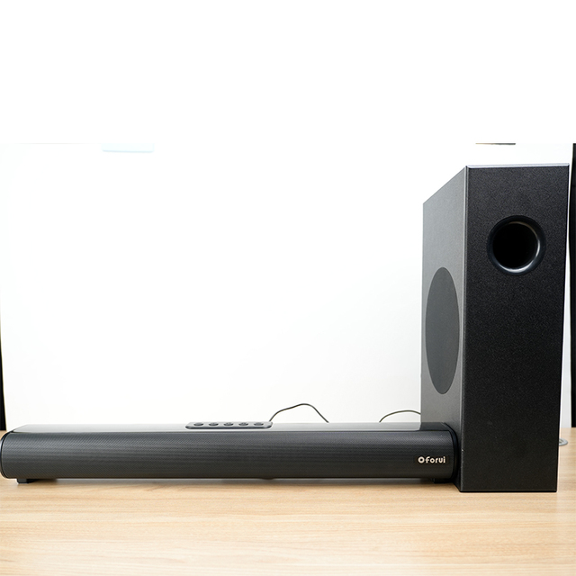 Stereo Home Theater System 40W 3CH Surround Sound Bar for Digital Video Call Support for V5.3 Wired/Wireless Dual Speakers