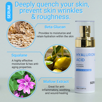 Coffret de Soins Anti-Âge en Marque Blanche avec Crème Visage et Sérum Hydratant à l'Acide Hyaluronique, Glycérine et Collagène